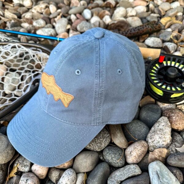 Shop Wyoming Topo Fish Leather Patch Epic Hat
