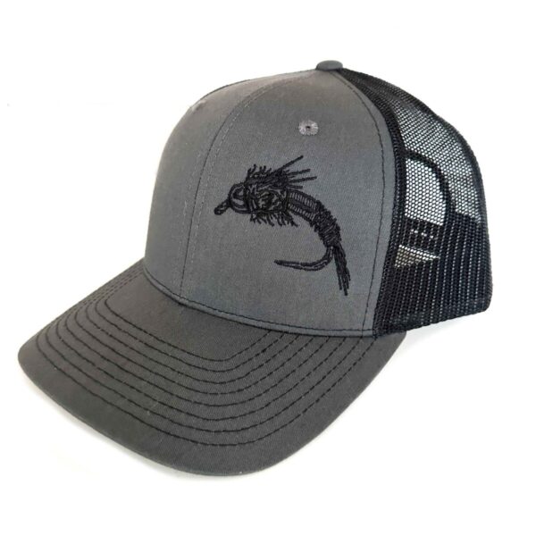 Shop Wyoming Nymph Design Trucker – Charcoal/Black