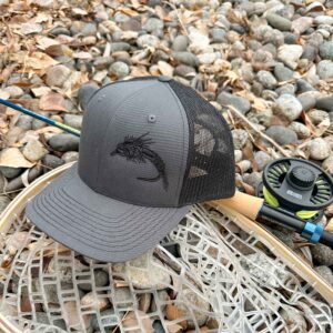 Shop Wyoming Nymph Design Trucker – Charcoal/Black