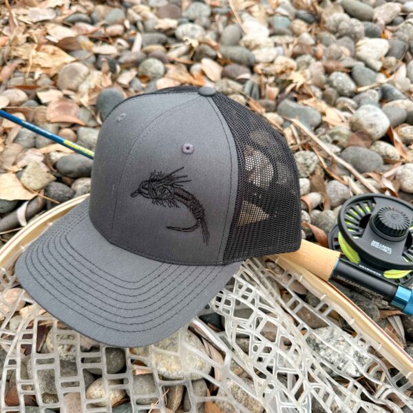 Shop Wyoming Nymph Design Trucker – Charcoal/Black