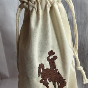 Shop Wyoming University of Wyoming Licensed Embroidered Wine Bag, UWYO Gift Bag, Steamboat