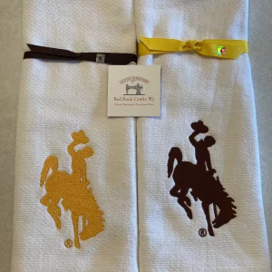 Shop Wyoming UWYO Terry Kitchen Towel Set Embroidered With Steamboat, University of Wyoming