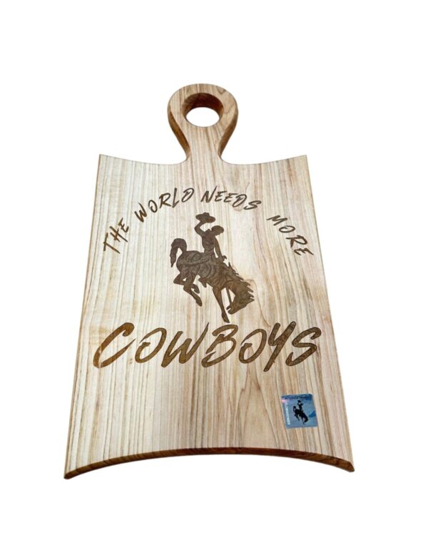 Shop Wyoming The World Needs More Cowboys Cutting Board