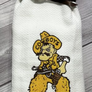 Shop Wyoming Cowboy Pete UWYO Kitchen Towel for University of Wyoming, Licensed Cotton Terry Towel