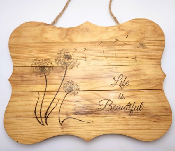 Shop Wyoming Life is Beautiful Wooden Wall Hanging