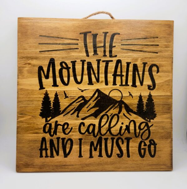 Shop Wyoming Wooden Wall Hanging Home Decor | Mountain Scene
