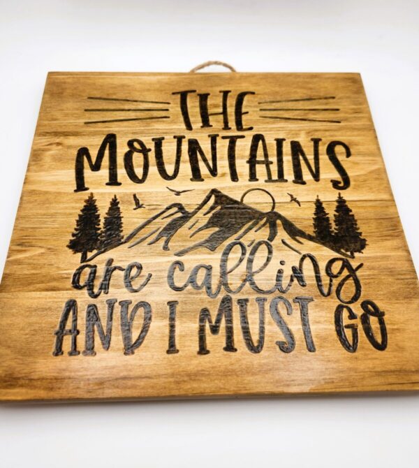 Shop Wyoming Wooden Wall Hanging Home Decor | Mountain Scene