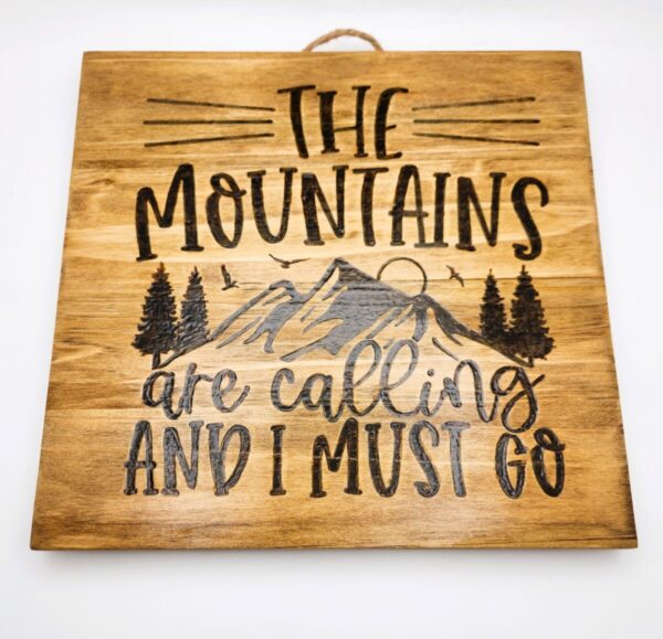 Shop Wyoming Wooden Wall Hanging Home Decor | Mountain Scene