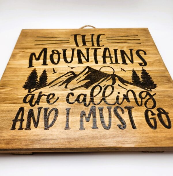 Shop Wyoming Wooden Wall Hanging Home Decor | Mountain Scene