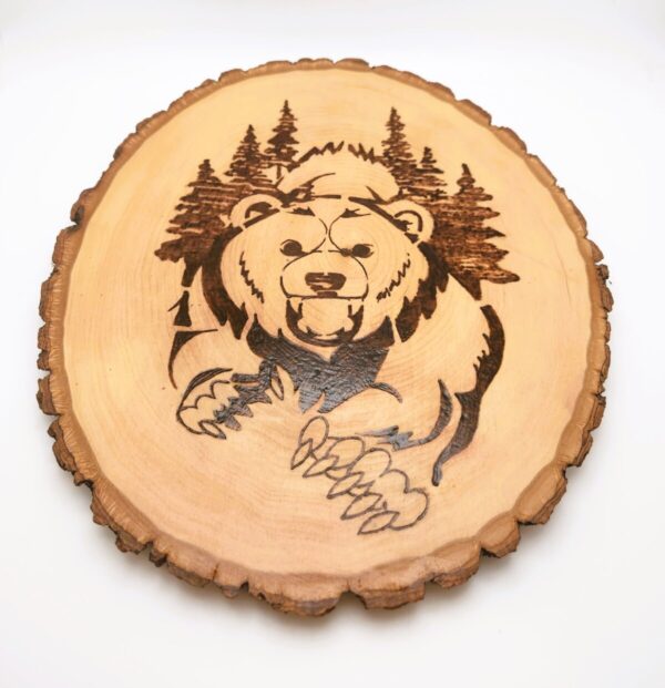 Shop Wyoming Bear in the Woods Live Edge Wooden Wall Hanging