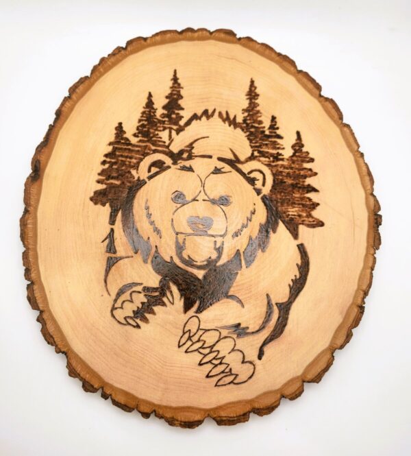 Shop Wyoming Bear in the Woods Live Edge Wooden Wall Hanging