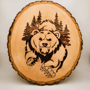 Shop Wyoming Bear in the Woods Live Edge Wooden Wall Hanging