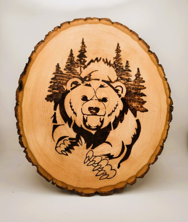 Shop Wyoming Bear in the Woods Live Edge Wooden Wall Hanging