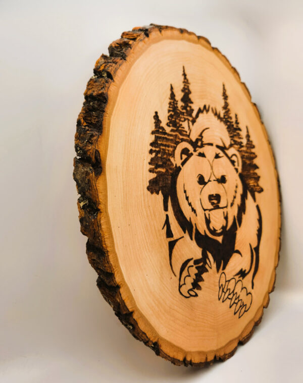 Shop Wyoming Bear in the Woods Live Edge Wooden Wall Hanging