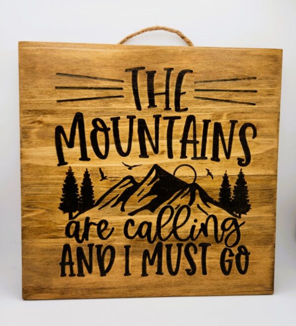 Shop Wyoming Wooden Wall Hanging Home Decor | Mountain Scene