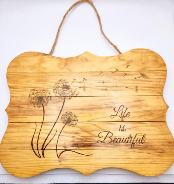 Shop Wyoming Life is Beautiful Wooden Wall Hanging