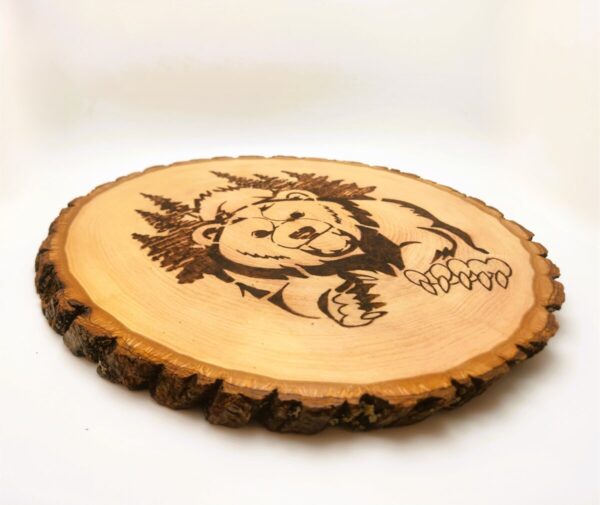 Shop Wyoming Bear in the Woods Live Edge Wooden Wall Hanging