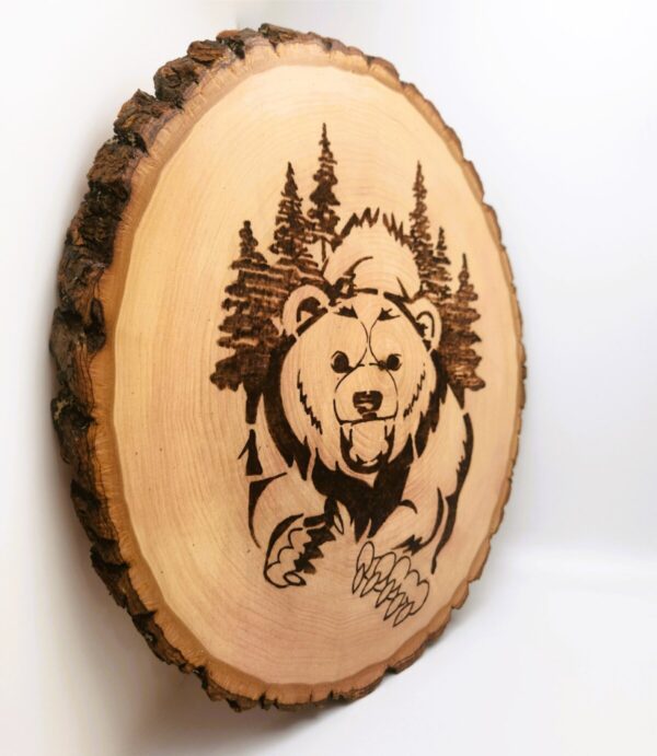 Shop Wyoming Bear in the Woods Live Edge Wooden Wall Hanging