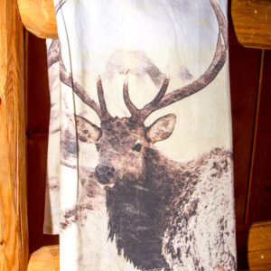 Shop Wyoming NEW! WILD WINTER – ELK FLOUR SACK TOWEL