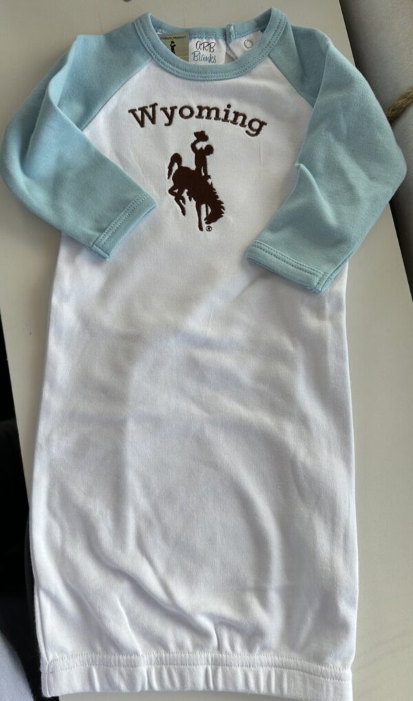 Shop Wyoming Baby gown with Wyoming and Steamboat