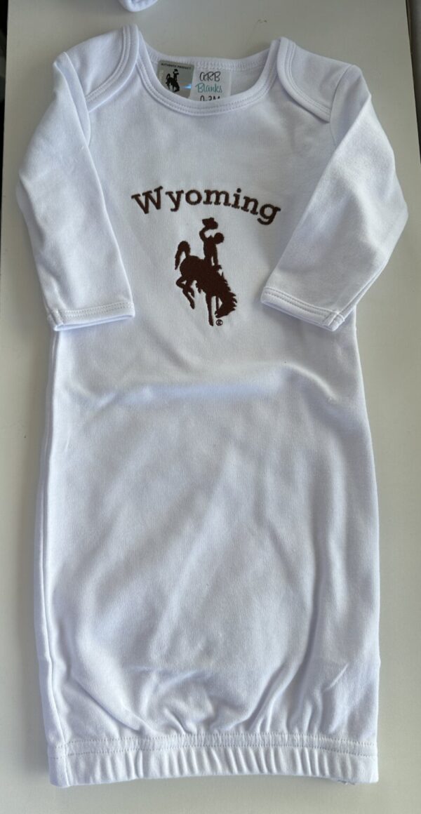 Shop Wyoming Baby gown with Wyoming and Steamboat