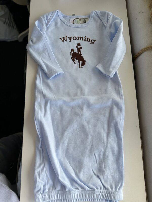 Shop Wyoming Baby gown with Wyoming and Steamboat