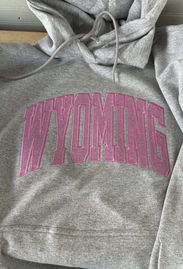 Shop Wyoming Glitter Wyoming Sweatshirt Hoodie