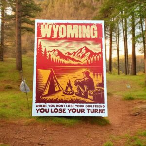 Shop Wyoming Wyoming Sticker- Where you don’t lose your girlfriend, you lose your turn