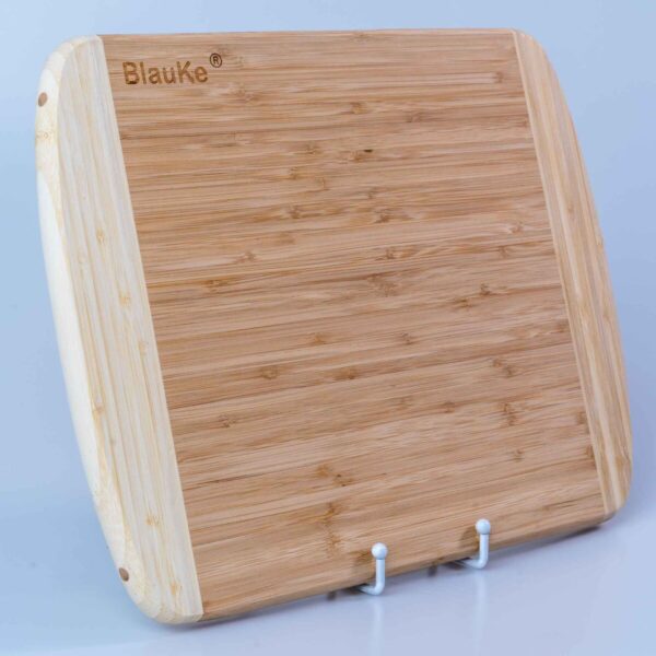 Shop Wyoming Large Wood Cutting Board for Kitchen 14×11 inch – Bamboo Chopping Board with Juice Groove – Wooden Serving Tray