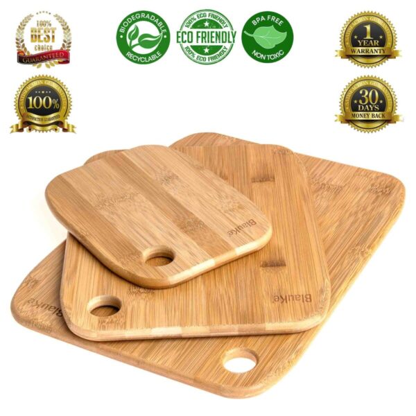 Shop Wyoming Wooden Cutting Boards for Kitchen – Bamboo Chopping Board Set of 3
