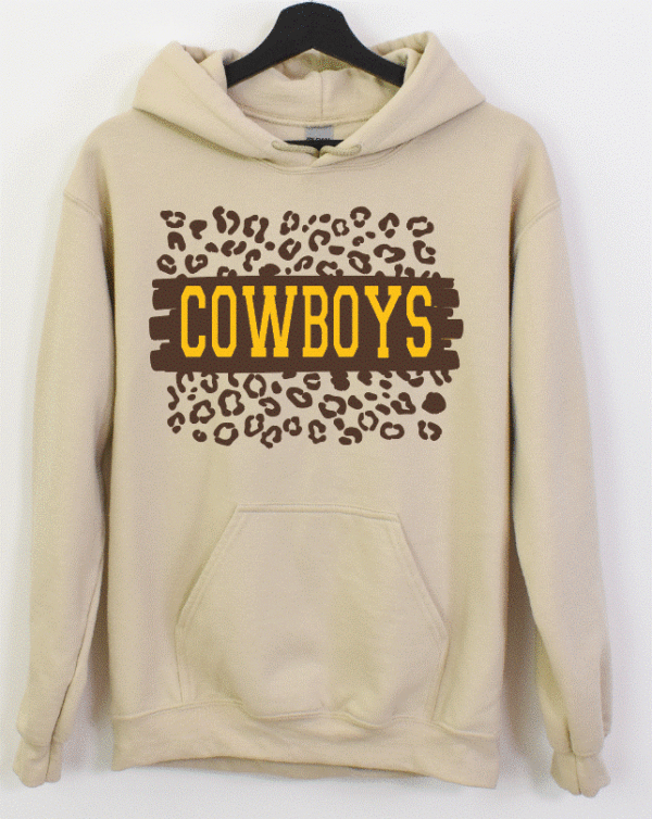 Shop Wyoming Cowboys leopard Hoodie