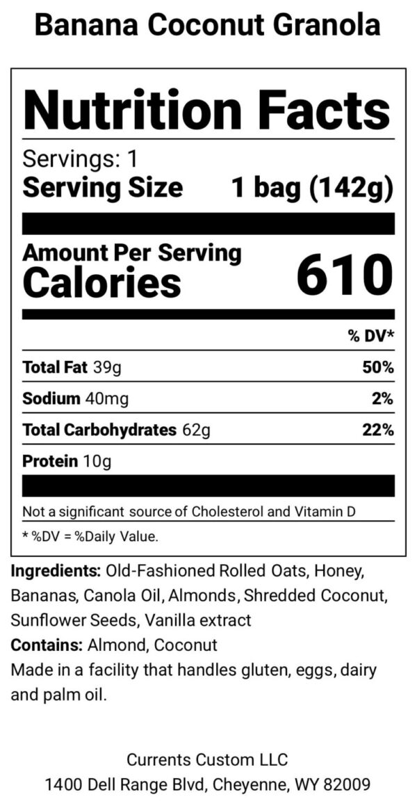 Shop Wyoming Banana Coconut Granola