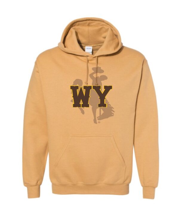Shop Wyoming WY Faded horse Hoodie