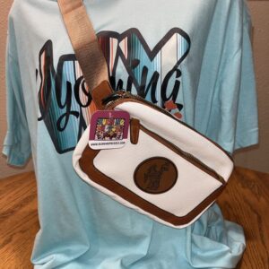 Shop Wyoming Wyoming White and Brown Fanny Pack