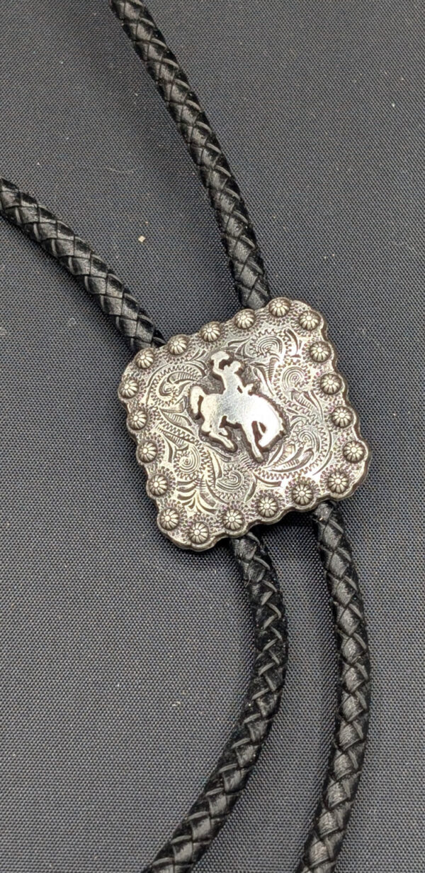 Shop Wyoming Wyoming Bucking Horse Silver Bolo Tie