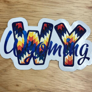 Shop Wyoming WY Aztec Design 3.5″ Sticker
