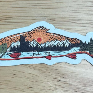 Shop Wyoming Trout with small Lander Wy Design 3.5″ Sticker