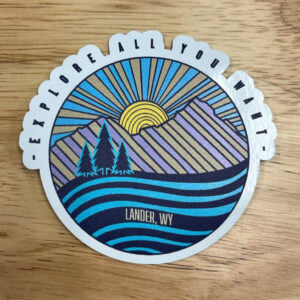 Shop Wyoming Explore all you want Design 2.75″ Sticker