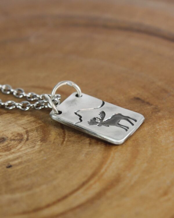 Shop Wyoming Moose  Necklace with Mountain