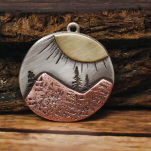 Shop Wyoming Oval Sunburst Mountain Necklace