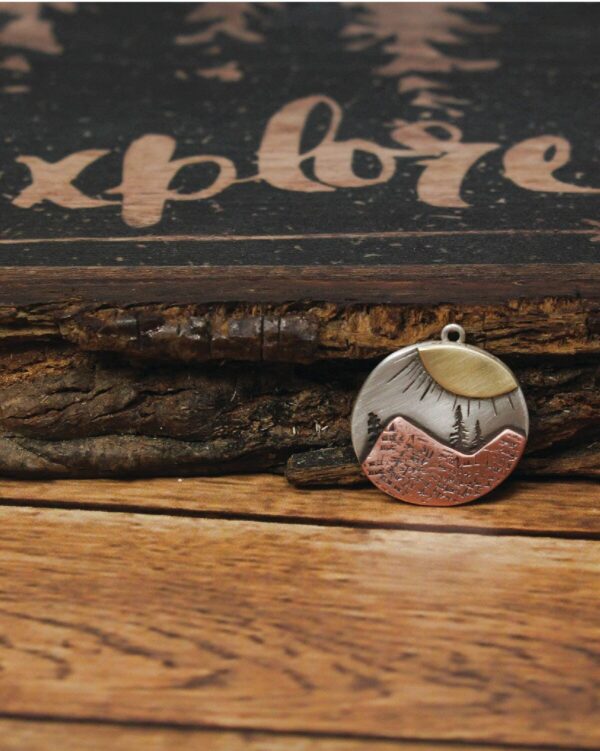 Shop Wyoming Oval Sunburst Mountain Necklace