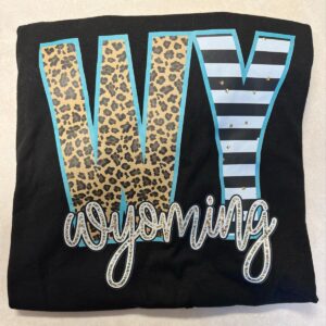 Shop Wyoming Faux Glitter WY T-shirt