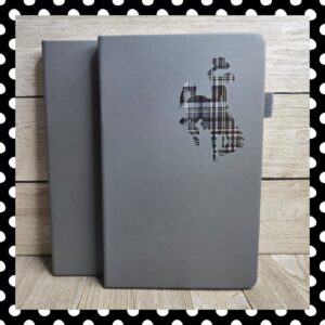 Shop Wyoming Big Bucking Horse Note Pad w/pen ~ Grey & Black Plaid