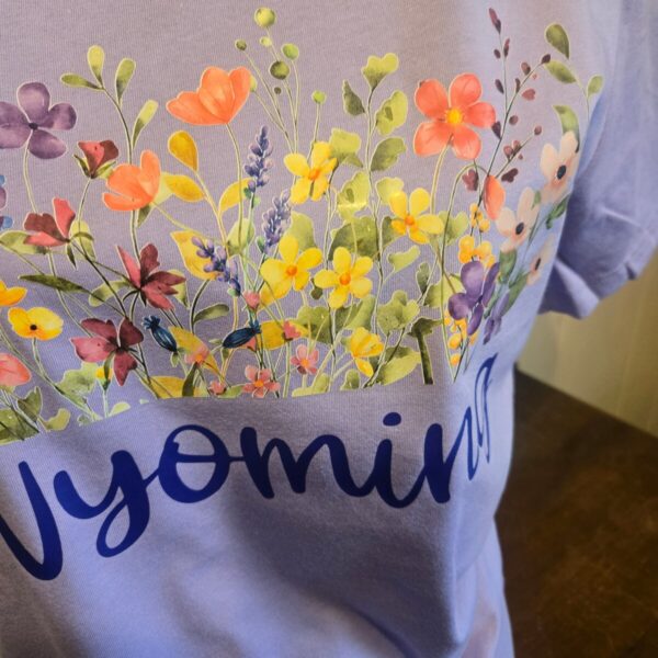 Shop Wyoming Wildflowers in Spring Wyoming~ Lavender Bella Tee