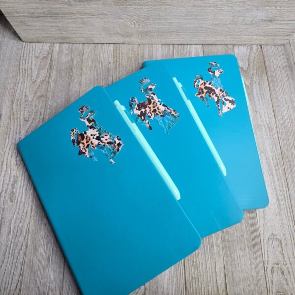Shop Wyoming Big Bucking Horse Note Pad w/pen ~ Teal the Sun Goes Down