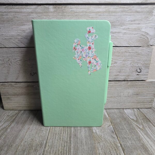 Shop Wyoming Big Bucking Horse Note Pad w/pen ~ Mint & Spring Floral