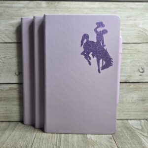 Shop Wyoming Big Bucking Horse Note Pad w/pen ~ Lavender & Purple Glitter