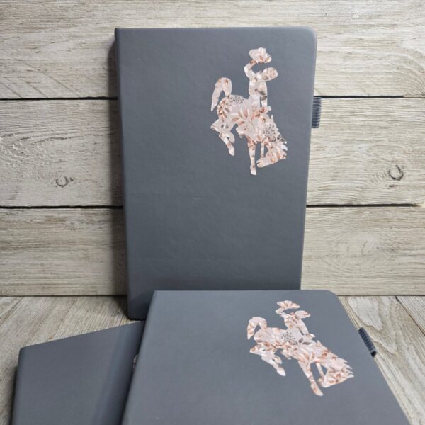 Shop Wyoming Big Bucking Horse Note Pad w/pen ~ Grey & Leaves