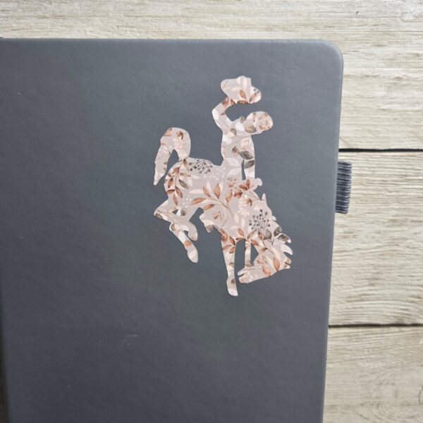 Shop Wyoming Big Bucking Horse Note Pad w/pen ~ Grey & Leaves