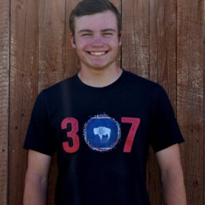 Shop Wyoming 307 with Wyoming State Seal T-shirt